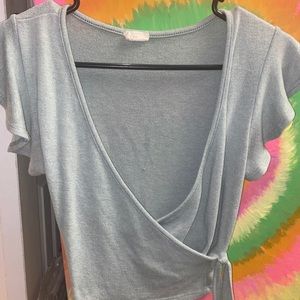 Open cut crop top
